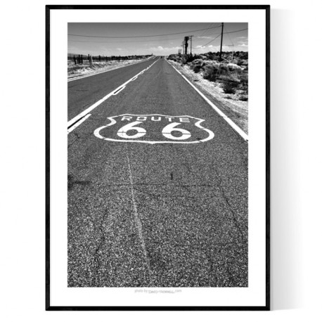 Route 66 Road Logo Poster