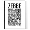 Zebbe Poster