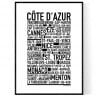 Côte D’Azur Poster