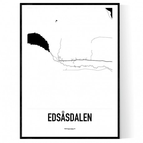 Edsåsdalen Karta Poster. Köp Stadskartor och Sverigekartor hos Wallstars