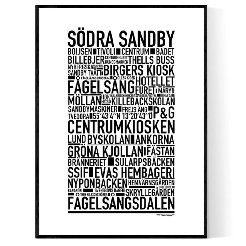 Södra Sandby Poster