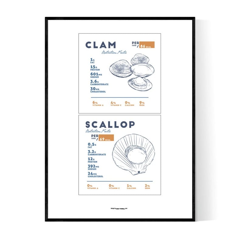 Clam Scallop Poster