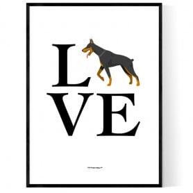 Love Dobermann Poster