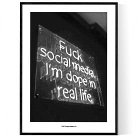 Fuck Social Media Poster