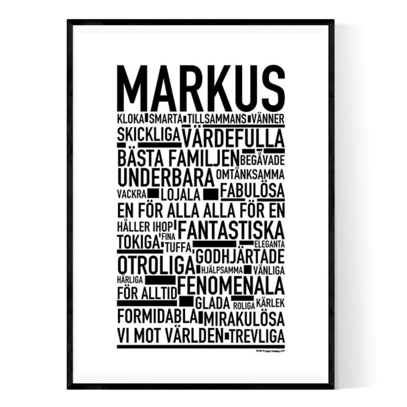Markus-Efternamn Poster