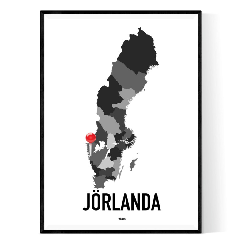 Jörlanda Pinmap Poster
