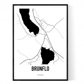 Brunflo Karta Poster