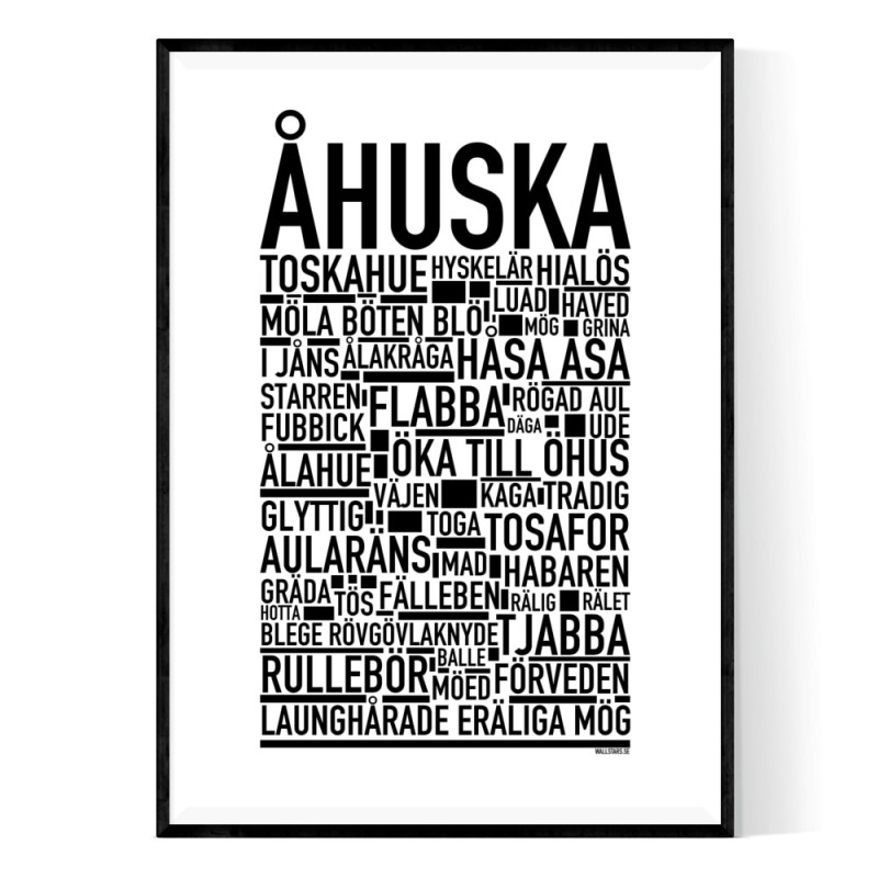 Tavla om Åhuska i Skåne.