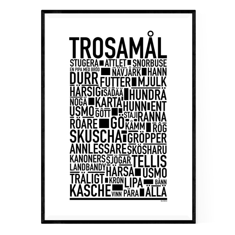 Trosamål Poster