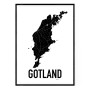 Karta Gotland Poster