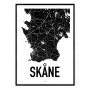 Skåne Karta Poster