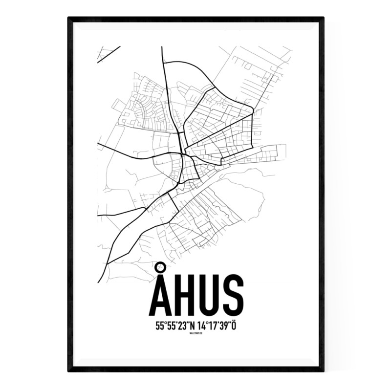 Åhus Karta Poster