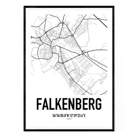 Falkenberg Karta Poster
