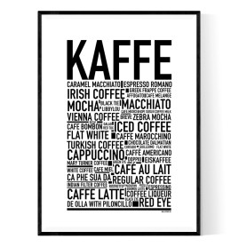 Kaffe Sorter Poster