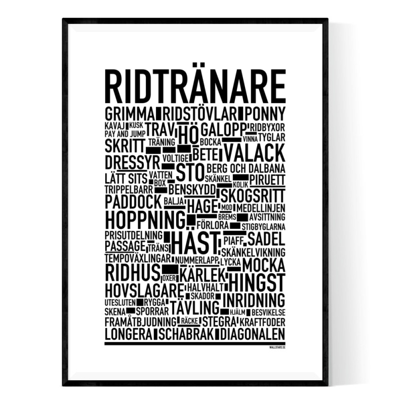 Ridtränare Poster