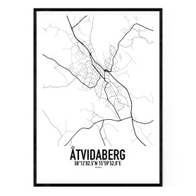 Åtvidaberg Karta Poster