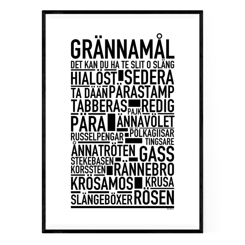 Grännamål Poster