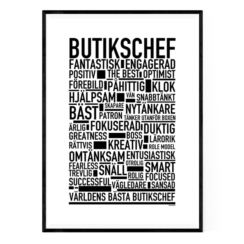 Butikschef Poster
