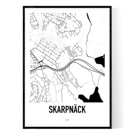 Karta över Skarpnäck.
