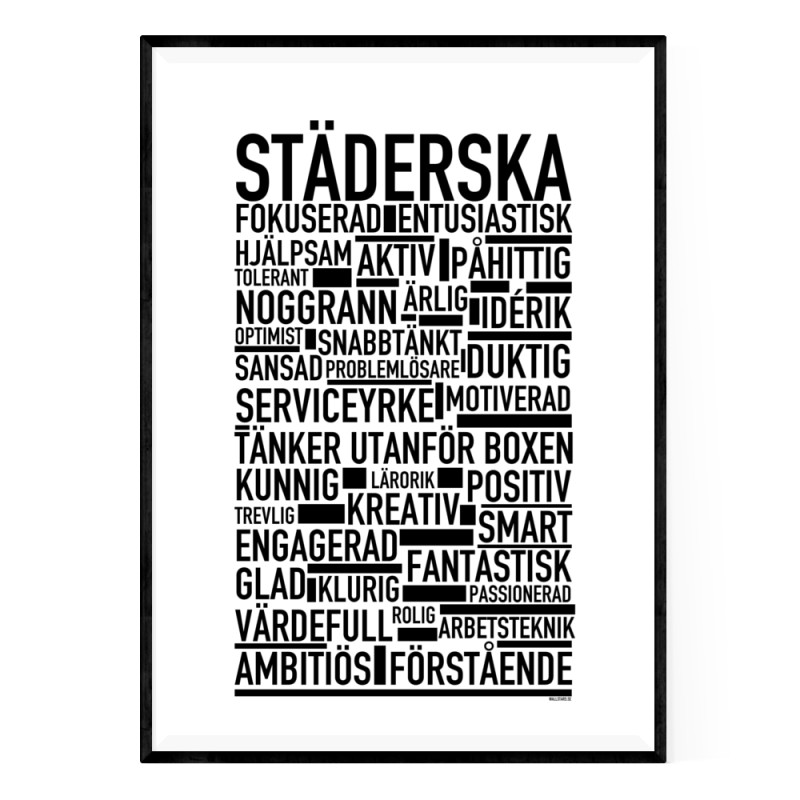 Städerska Poster