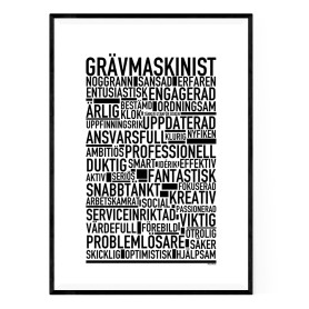 Grävmaskinist Poster