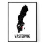 Västervik Heart Poster