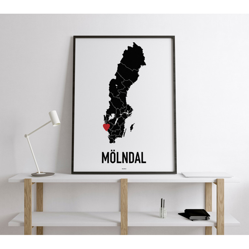Mölndal Heart Poster