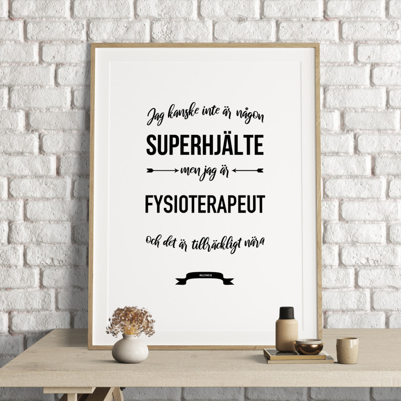 Fysioterapeut Hjälte Poster