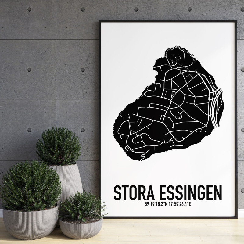 Stora Essingen Karta II Poster