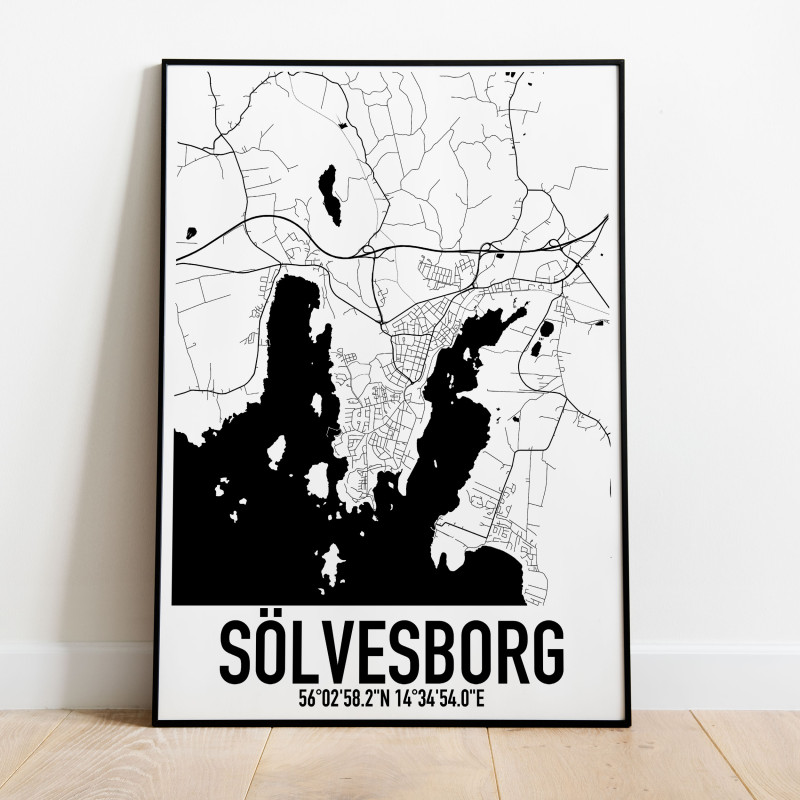 Sölvesborg Karta Poster
