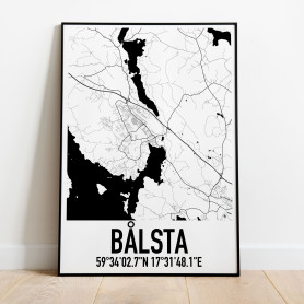 Bålsta Karta Poster