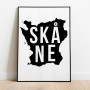 Skåne Map Poster