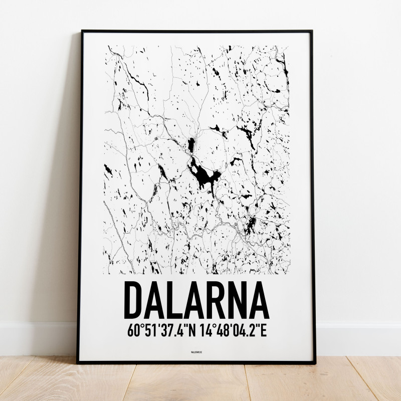 Karta Dalarna Poster