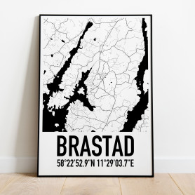 Brastad Karta Poster