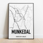 Munkedal Karta Poster