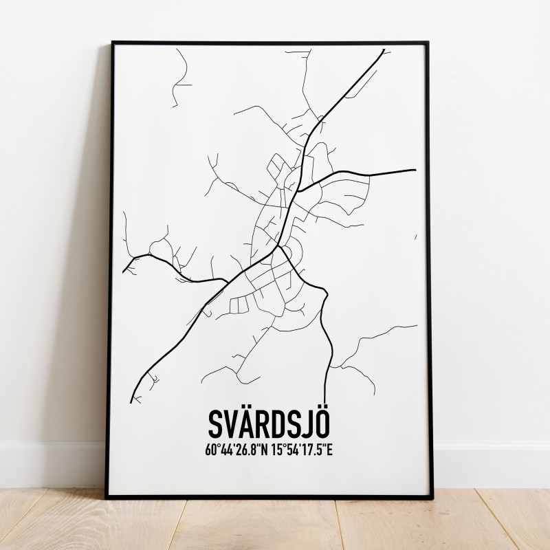 Svärdsjö Karta Poster