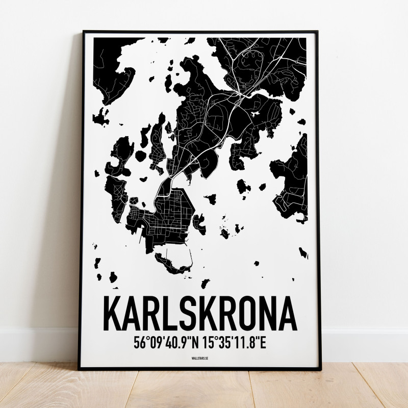 Karta Karlskrona Poster