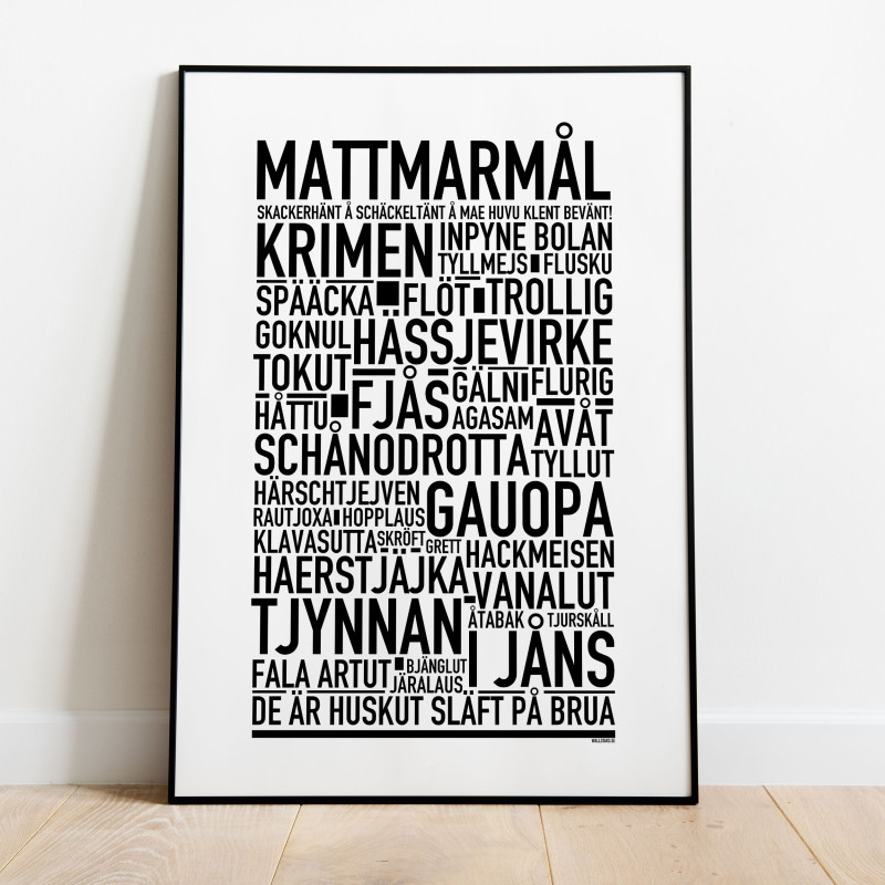 Mattmarmål Poster