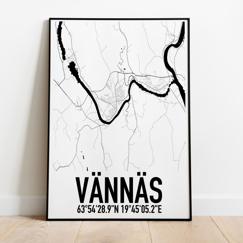 Vännäs Karta Poster