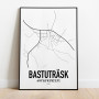 Bastuträsk Karta Poster
