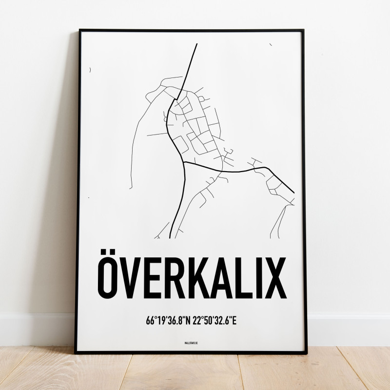 Överkalix Karta Poster