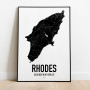 Rhodos Karta Poster