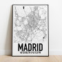 Madrid Karta Poster