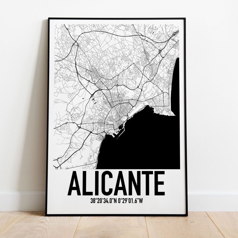 Alicante Karta Poster