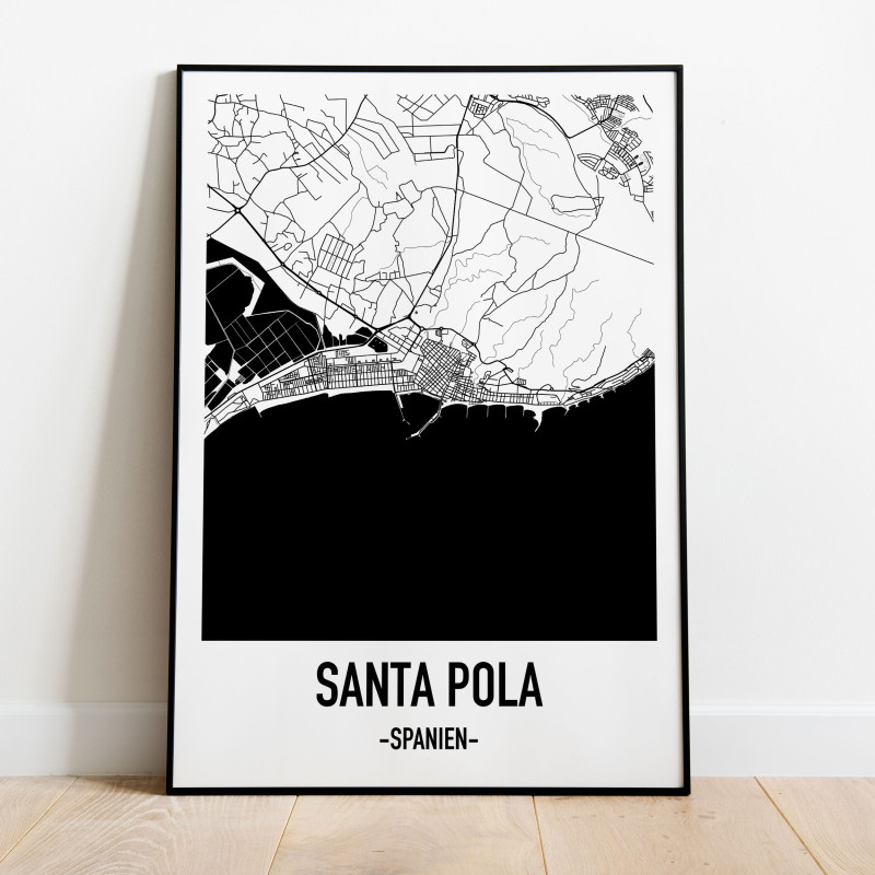 Santa Pola Karta Poster