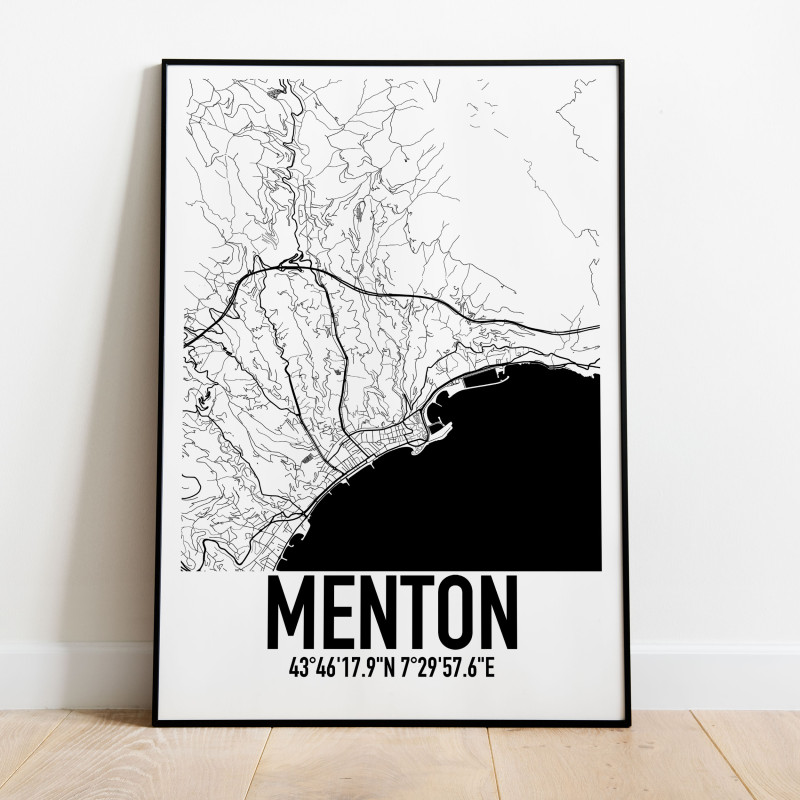 Menton Karta Poster