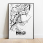 Monaco Karta Poster
