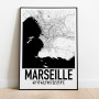 Marseille Karta Poster