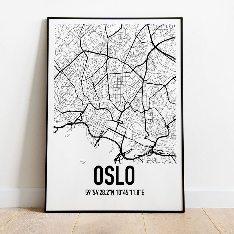 Oslo Karta Poster