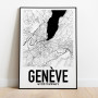 Genève Karta Poster